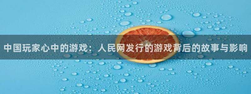 新宝GG的所有小说：中国玩家心中的游戏：人民网发行的游戏背后的故事与影响